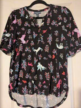 Modcloth mythical creatures print henley tunic